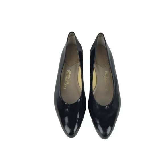 Florsheim Womens Comfortech Black Pointed‎ Toe Block Pump Heel Size US 7.5 N - Picture 4 of 10